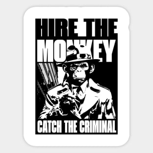 Detective Monkey Pop Art Sticker